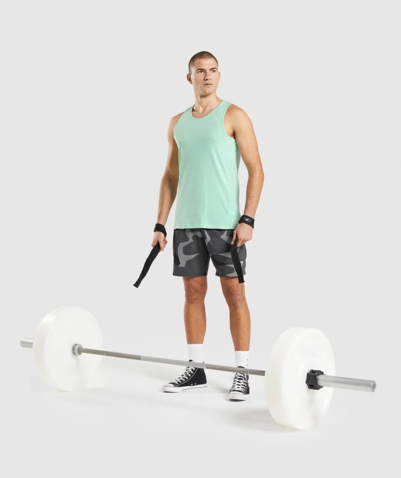 Men's Gymshark Critical Tanks Mint | CA 357A01